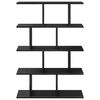 vidaXL Wall Cube Shelf 12 Compartments Black Engineered Wood