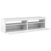 vidaXL TV Cabinet Set of 2 High gloss white Engineered wood TV Cabinet