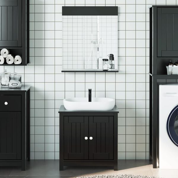 vidaXL Bathroom Furniture Set Black