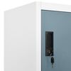 vidaXL Locker Cabinet Light Grey Steel 35.4 in W x 15.7 in D x 70.9 in H