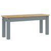 vidaXL Dining Bench Grey Solid pine wood Medium Durable Dining Bench