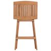 vidaXL Bar Stool Set of 4 Brown Solid teak wood Standard Foldable