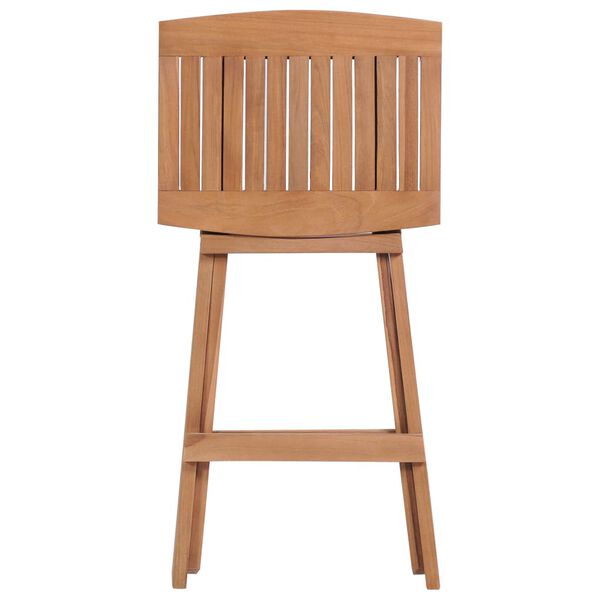 vidaXL Bar Stool Set of 4 Brown Solid teak wood Standard Foldable