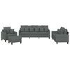 vidaXL Sofa Set Dark grey Fabric (100% polyester)