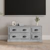 vidaXL TV Cabinet Concrete Grey Engineered Wood 39.4x14.0x17.7 in