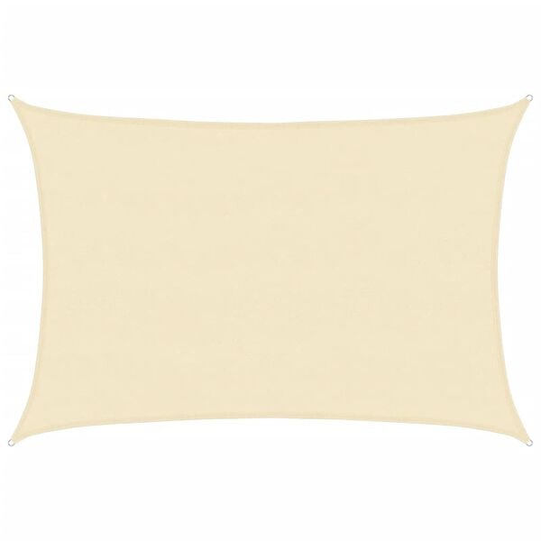 vidaXL Sunshade Sail 0.524 oz/ft² Cream 16.4‘x19.7‘ HDPE