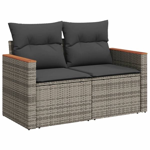 vidaXL Garden Sofa Set Gray