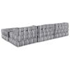 vidaXL Modular Sofa 4 pcs Grey Print Fabric