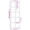 vidaXL Barn Door 31.5x0.7x84.3" Solid Wood Pine