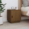 vidaXL Bedside Cabinet Honey Brown Solid Pinewood Compact Rectangular
