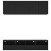 vidaXL TV Wall Unit Black Engineered wood