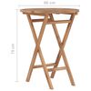 vidaXL Garden Table Teak Teak Hardwood 24 in diameter Foldable