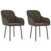 vidaXL Dining Chair Set of 2 Dark Grey