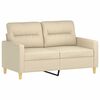 vidaXL Sofa Set Cream 100% polyester, metal, textilene, plywood 2-Seater