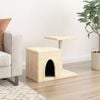 vidaXL Cat Tree Cream Engineered wood, plush, sisal Medium Durable