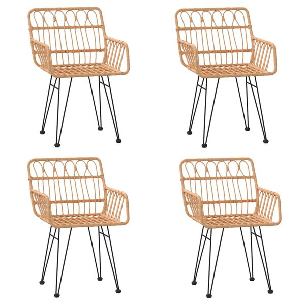 vidaXL Garden Dining Set Black