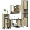 vidaXL Bathroom Furniture Set Sonoma Oak Engineered Wood, Metal Large