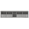 vidaXL Sideboard Grey sonoma Engineered wood, glass Large Sideboard
