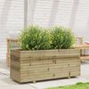 vidaXL Garden Planter Brown Impregnated solid pinewood Medium Durable