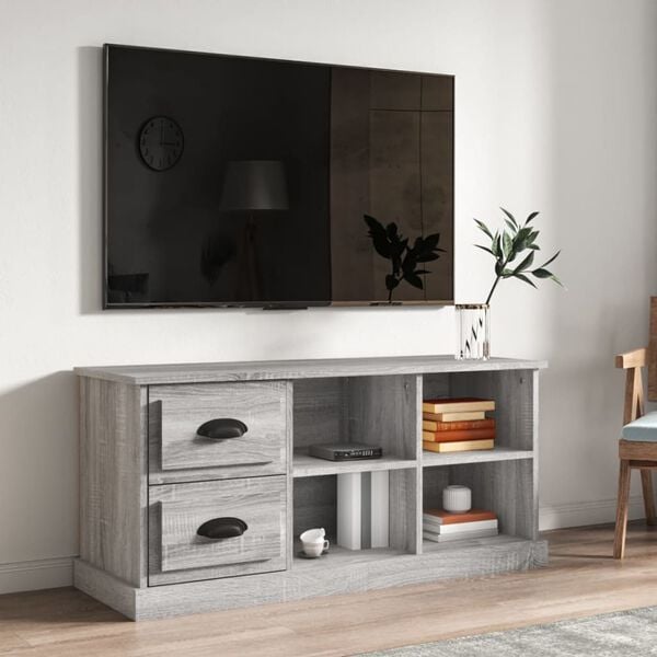 vidaXL TV Cabinet Grey sonoma Engineered wood Medium TV Cabinet