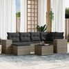 vidaXL Garden Sofa Set Grey PE rattan Large Modular Garden Sofa Set