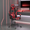 vidaXL Gaming Chair Black and Red Faux Leather