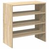 vidaXL Shoe Rack Set of 2 Sonoma Oak Engineered Wood Medium Stackable
