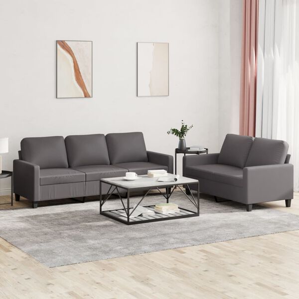 vidaXL Sofa Set Grey