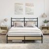 vidaXL Bed Frame Sonoma oak Engineered wood and steel Double Bed Frame