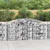 vidaXL Gabion Basket Set of 7 Silver Galvanized Iron Large