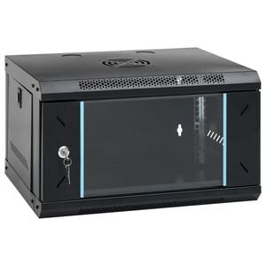 vidaXL 6U Wall Mounted Network Cabinet 19" IP20 20.9x15.7x11.8"