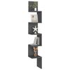 vidaXL Wall Corner Shelf Grey Engineered wood Medium Wall Corner Shelf