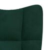 vidaXL Relaxing Chair With Stool Dark Green Velvet (100% polyester)