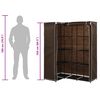 vidaXL Wardrobe Brown Iron tube 51.2 x 34.3 x 66.5 in Wardrobe