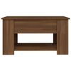 vidaXL Coffee Table Brown Oak Engineered Wood Standard Coffee Table