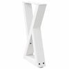 vidaXL Coffee Table Leg White Powder-coated steel Medium Adjustable Feet