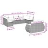 vidaXL Garden Sofa Set Black and Cream White
