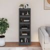 vidaXL Book Cabinet Grey Solid pine wood Large Book Cabinet