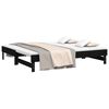 vidaXL Day Bed Black Solid Pine Wood Full