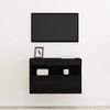 vidaXL TV Wall Cabinet Wall-mounted Black oak 23.62 x 11.81 x 15.75 in