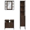 vidaXL Bathroom Cabinet Set Brown Oak Engineered Wood Bathroom Cabinet Set