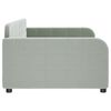 vidaXL Day Bed Light Grey Velvet, metal, solid wood, plywood Twin