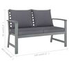 vidaXL Garden Bench Grey Solid Acacia wood 47.2 in Garden Bench