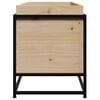 vidaXL Garden Planter Natural Solid pine wood, steel Medium