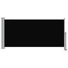 vidaXL Side Awning Black screen + Grey stand