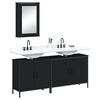 vidaXL Bathroom Furniture Set Black Engineered wood Medium