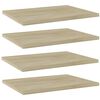 vidaXL Shelf Set of 4 Sonoma Oak Engineered Wood 15.7x11.8 in