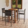 vidaXL 5 Piece Patio Bar Set Gray