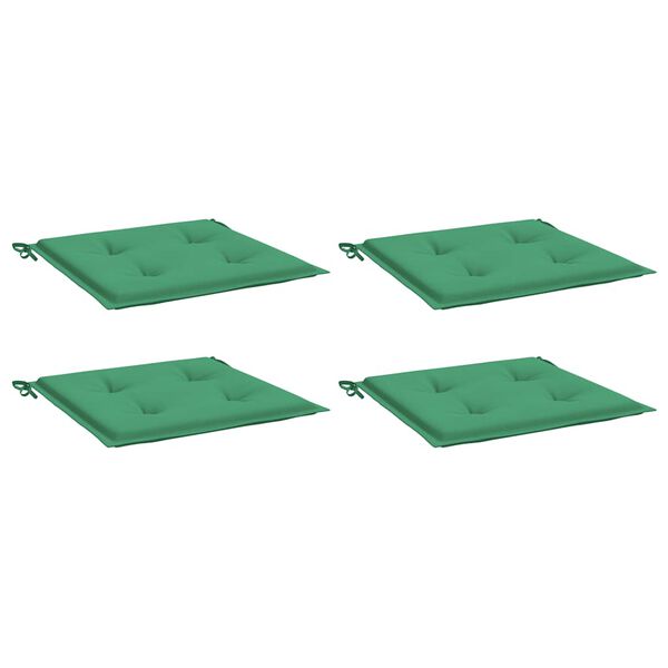 vidaXL Chair Cushion Set of 4 Green Oxford fabric (100% polyester)