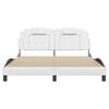 vidaXL Bed Frame "Viana" with LED without Mattress White 59.8"x79.9"
